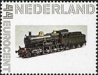 personalised stamp of The Netherlands with trains, trams, stations etc